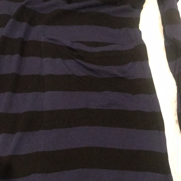 BCBG semi sheer tunic blue and black stripe - Picture 9 of 9
